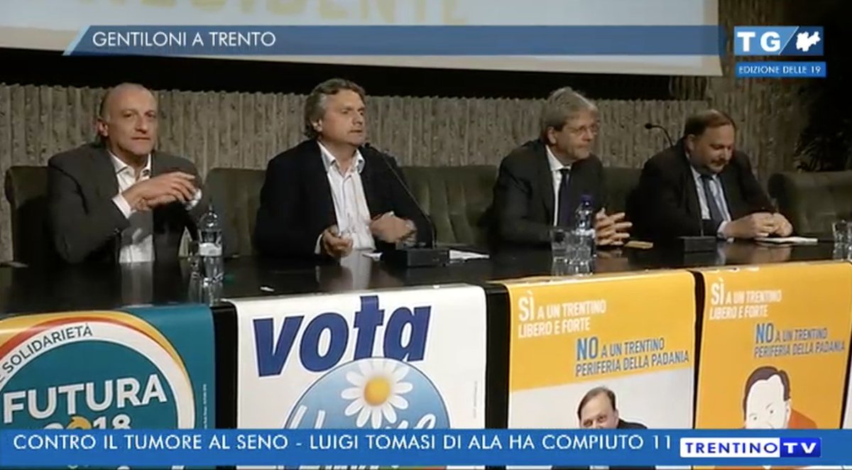 VFravezzi's tweet photo. Con Paolo Gentiloni per sostenere Tonini presidente.
Dal servizio di Trentino TV
#provinciali #21ottobre #Fravezzi #vittoriofravezzi
Link video: https://t.co/8IE5vmwIwZ https://t.co/0PJWEnYZAR