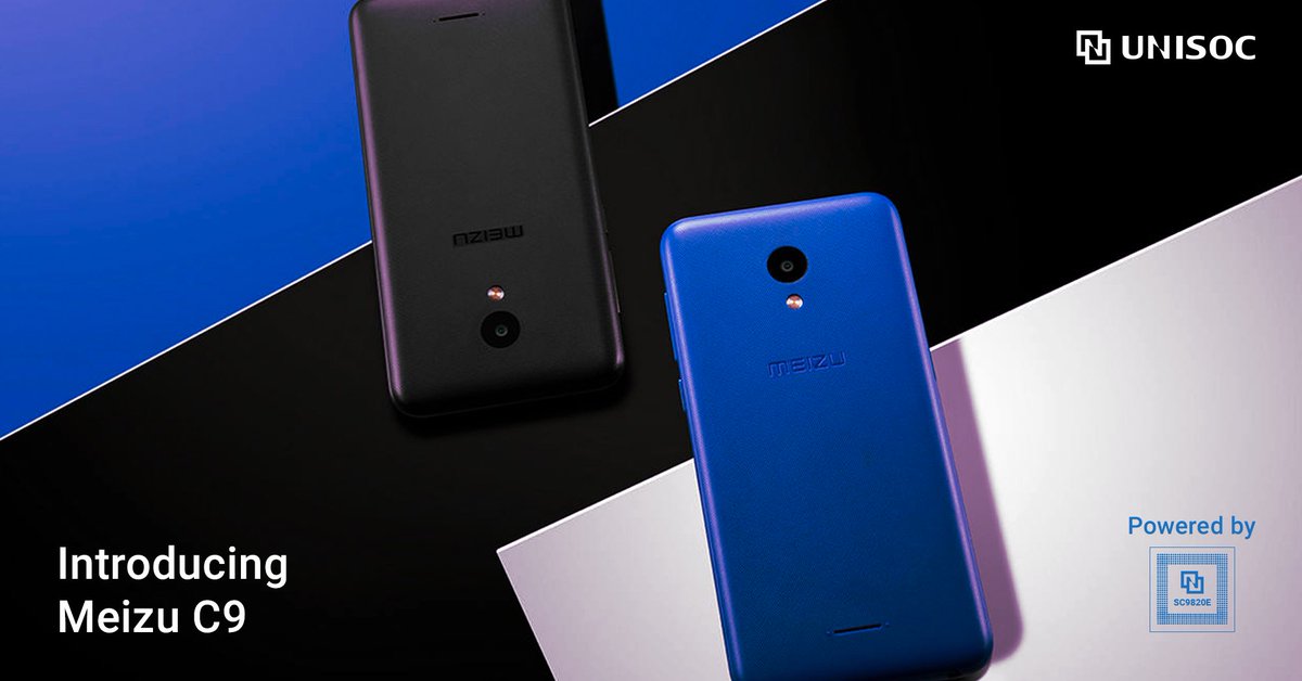 UNISOCTech's tweet photo. Introducing the @MEIZU C9, powered by #UNISOC’s #SC9832E chipset & operates #AndroidOreo. The #MeizuC9 has a 1.3GHz quad-core processor w 2GB of RAM & 16GB storage, the MicroSD supports 128GB. The phone has a 13MP camera lens, an HD+ display & dual SIM support. #poweredbyUNISOC https://t.co/Ftzkly9iEm