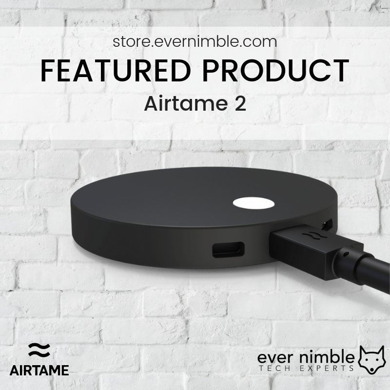 evernimble's tweet photo. Tired of messy cables in your meeting rooms? Pre-order the Airtame 2 and experience wireless screen sharing! Perfect for businesses. Available in Australia from mid-December 2018. Preorder: https://t.co/wuHYuaieTN
#airtame #wireless #technology #perth #it #evernimble #preorder https://t.co/YNWOwj0yo9