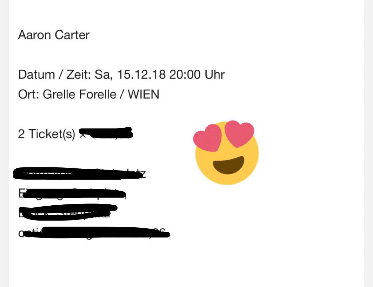 nadine_belle92's tweet photo. Omg!! A new day has just begun &amp; it can’t be any better. 😍 My dream finally came true! Just bought my tickets &amp; I can’t wait for your show!
See u in Vienna @aaroncarter ❤️🎶🇦🇹
Hope there’s a chance for a meet &amp; greet too! 👏🏻#LøVë #aaroncarterlive #Austria https://t.co/dmBWscPRjV