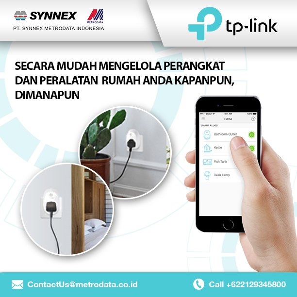 SynnexMetrodata's tweet photo. Desain simple dan elegant yang dimiliki Wi-Fi Smartplug HS100 membuat produk ini cocok digunakan di tempat kerja atau di rumah.
#synnexmetrodataindonesia #smartplug #tplink #tplinkindonesia #hs110 #tplinkhs110 #tplinksmartplug #smarthome #tplinksmarthome #indonesia #appstore https://t.co/HniqpLsERx