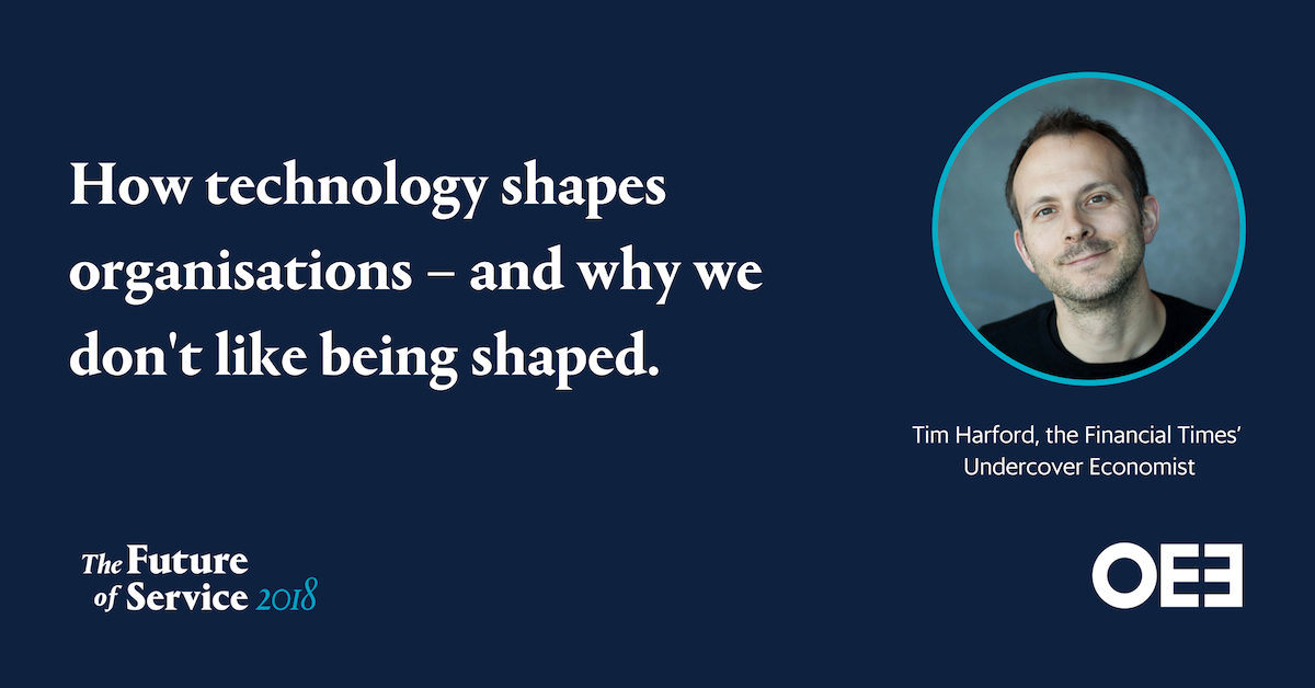 wearegobeyond's tweet photo. Next month at the Future of Service 2018 hear from economist, journalist and broadcaster @TimHarford, as he explores why we find it hard to adapt to new technology https://t.co/njnLZF6x65 #TFOS18 https://t.co/HLHO05zFSi