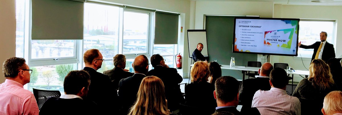 OpSupAssc's tweet photo. Thanks to @edwyer for joining our #FMOMember General Meeting yesterday and updating us all on the exciting plans for #Optrafair 2019.

@yorke_andrew  @Perform_Finance @bhamoptical @dunelmoptical @eyespace_1 @MainlineOptical  @KeelerLtd @andy14sanders 
#BetterTogether https://t.co/KxUgS4lbHy