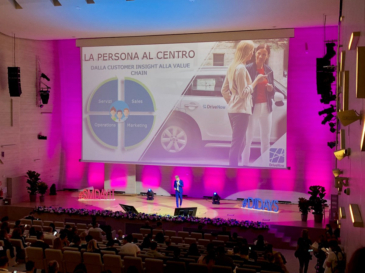 Il processo di conoscenza del cliente è cambiato!
@DriveNow_IT sul palco del <a href="/SMDAYIT/">SMDAYIT</a> #SMDAYIT