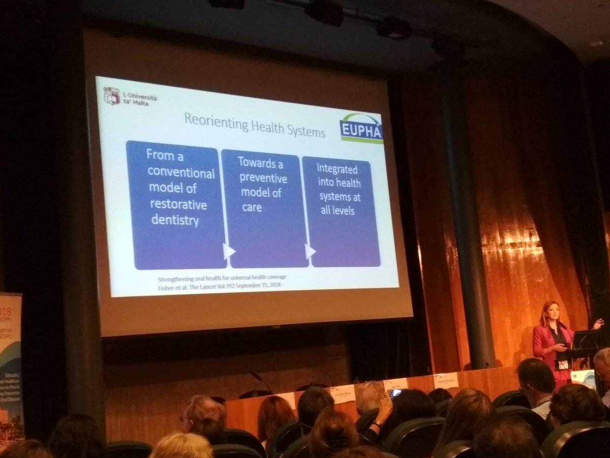 IlzeMal's tweet photo. President of EUPHA Natasha Azzopardi: we need to reorientate from restorative dental care to preventive https://t.co/qS1GpXCnh8