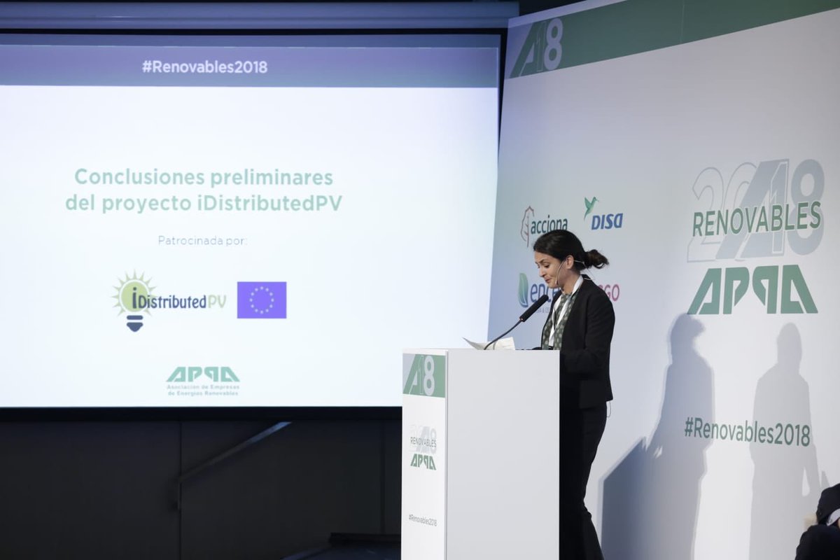 APPA_Renovables's tweet image. La directora del proyecto europeo 🇪🇺 @iDistributedPV, @Luciadolera, y el director de Risk Advisory de @Deloitte_ES, Enrique Doheijo, hablan de los avances de la integración #fotovoltaica en red. #Horizon2020 #iDistributedPV
