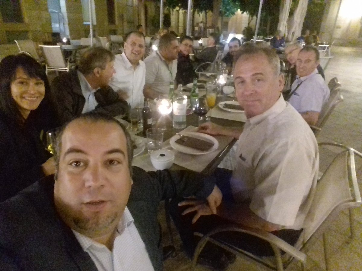 EBenkhelifa's tweet photo. dinner with keynote speakers and general chairs of @IEEESNAMS and @IIotsms  (around midnight) in the beautiful city of Valencia down town. A good discussion on various research directions and potential collaborations, accompanied with delicious Food ! @StaffsResearch https://t.co/XvpHPGZ6WG