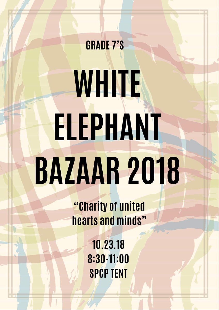 sowumji's tweet photo. The Neophytes present this year’s annual White Elephant Bazaar. A one say bazaar where we will be selling items new, old, or can still be sold. 🐘
Are you ready to begin to share?
#WEB2018
#WEBegin7oshare” https://t.co/Qp2aS4K9rt
