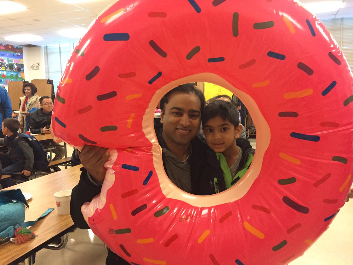 TheEdugator's tweet photo. Dudes and Donuts to celebrate Dads Take Your Child to School Day! #DTYCTSD #MustangsOnTheMove https://t.co/bibjkgBvMt