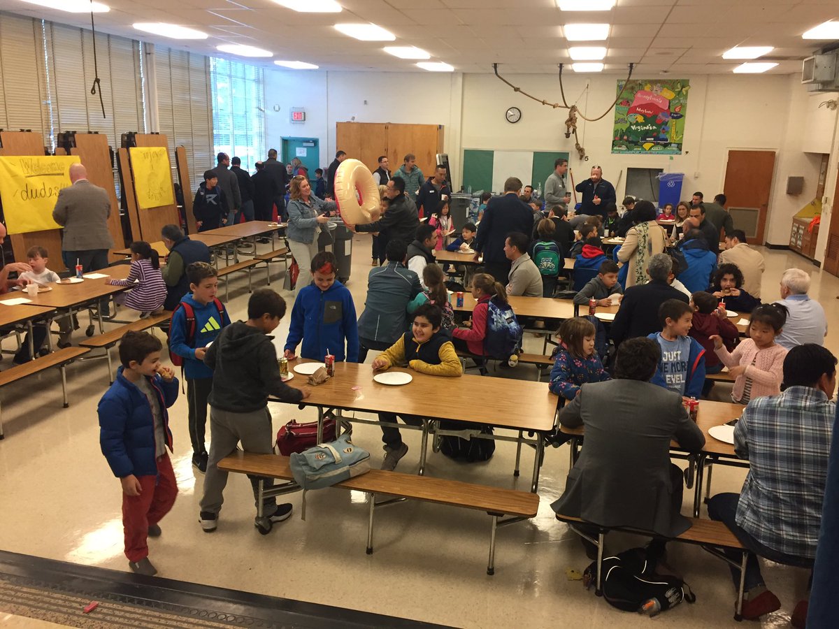 TheEdugator's tweet photo. Dudes and Donuts to celebrate Dads Take Your Child to School Day! #DTYCTSD #MustangsOnTheMove https://t.co/bibjkgBvMt