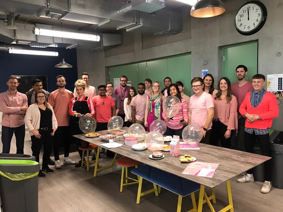 EgressSoftware's tweet photo. The Egress team is looking great in pink and excited to participate in a company fundraiser bake off for @breastcancernow #WearItPink https://t.co/PzEbCiyutq