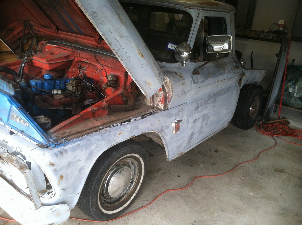 LMCTruck's tweet image. Eric H. did a #frameoff restoration on this 1964 #Chevy C10. He built it in honor of his parents and sister. #beforeandafter