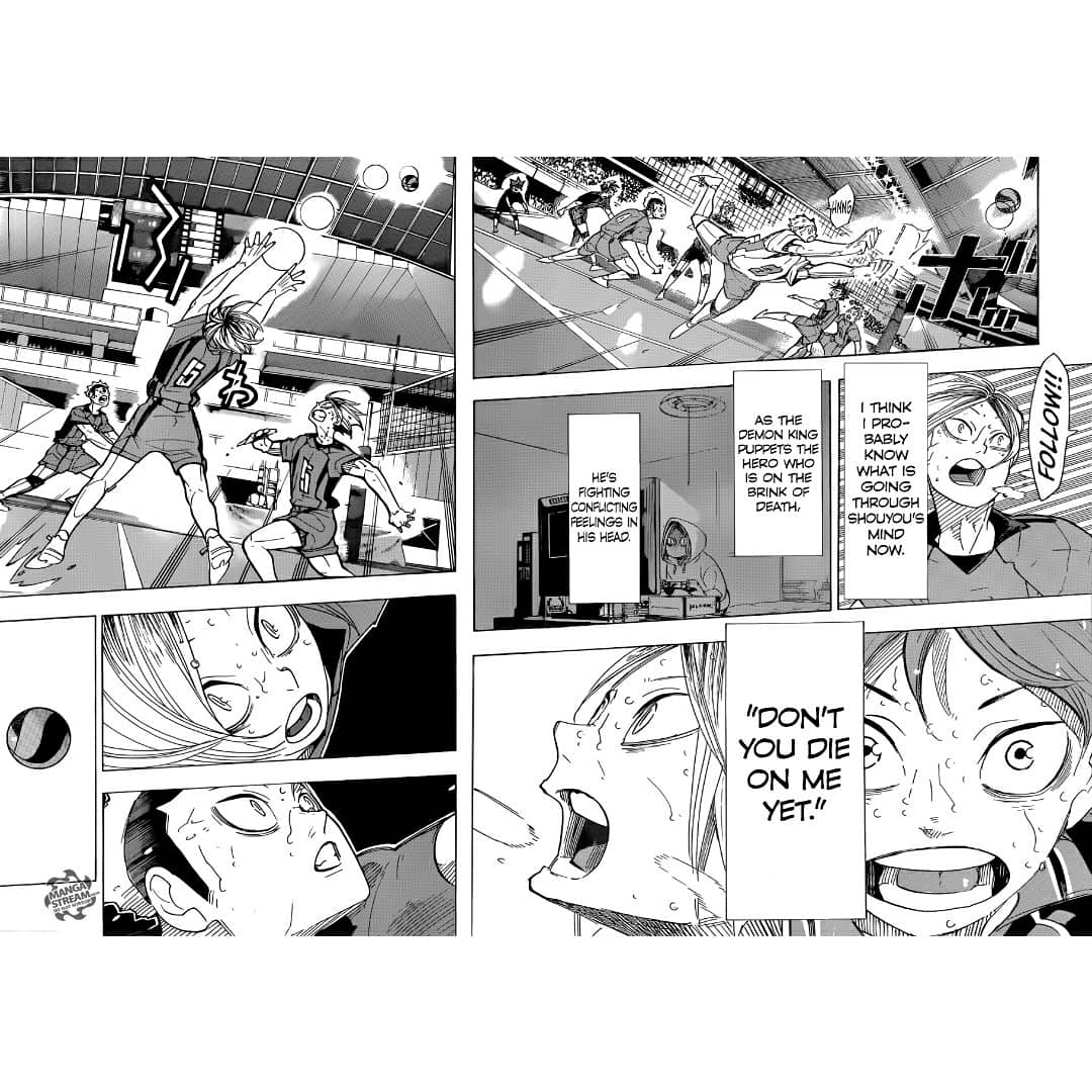 wani_zainol's tweet photo. HAIKYUU!! CHAPTER 323 WHAT HAPPENED LAST BATTLE. KENMA SAY, THIS HURTS, THIS IS PAINFUL, I DON'T WANT IT TO EVER END. WOAAAHHHHHHH 😅😱😱😱 #manga #haikyuu #karasuno vs #nekoma https://t.co/YQvuOWux5D