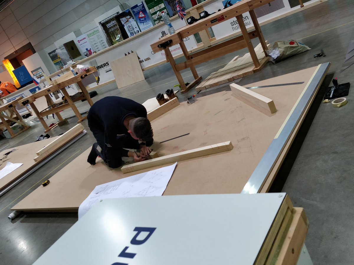 GarethCWIC's tweet photo. Wednesday was London, yesterday was the @CWICWales Opening Event in Swansea, today see's me out in Luxembourg at the European Carpentry Competitions.  #SkillsCompetitions #carpentry #norestforthewicked https://t.co/JDGpIxbAYf