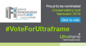 We've been nominated for 'Conservatory Roof Fabricator 2018' in the National Fenestration Awards! If you are an advocate of our roofs and like what we do, we'd love for you to vote for us at: bit.ly/2Rnu4p1 #VoteForUltraframe #NFAawards 👍