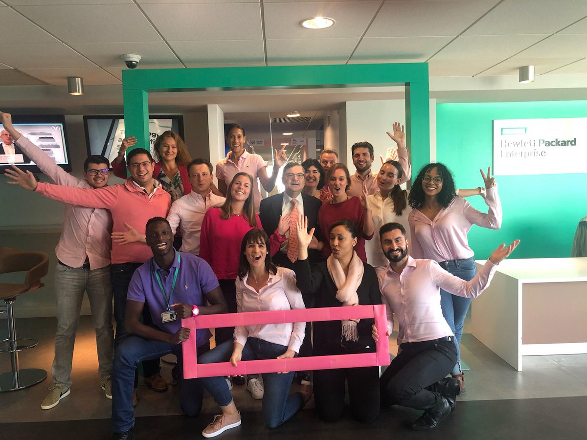 HPE_France's tweet photo. #OctobreRose chez HPE France : solidaires et actifs pour la sensibilisation et prévention du cancer du sein ! https://t.co/357ZWFYk5T