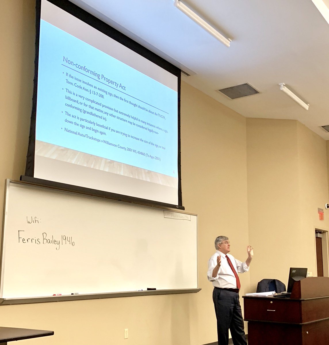 Enjoyed hearing from Mr. George Dean on “Sign and Billboard Law: Balancing Regulatory Concerns and Constitutional Freedoms” this morning at the Tennessee Real Estate Law Conference!