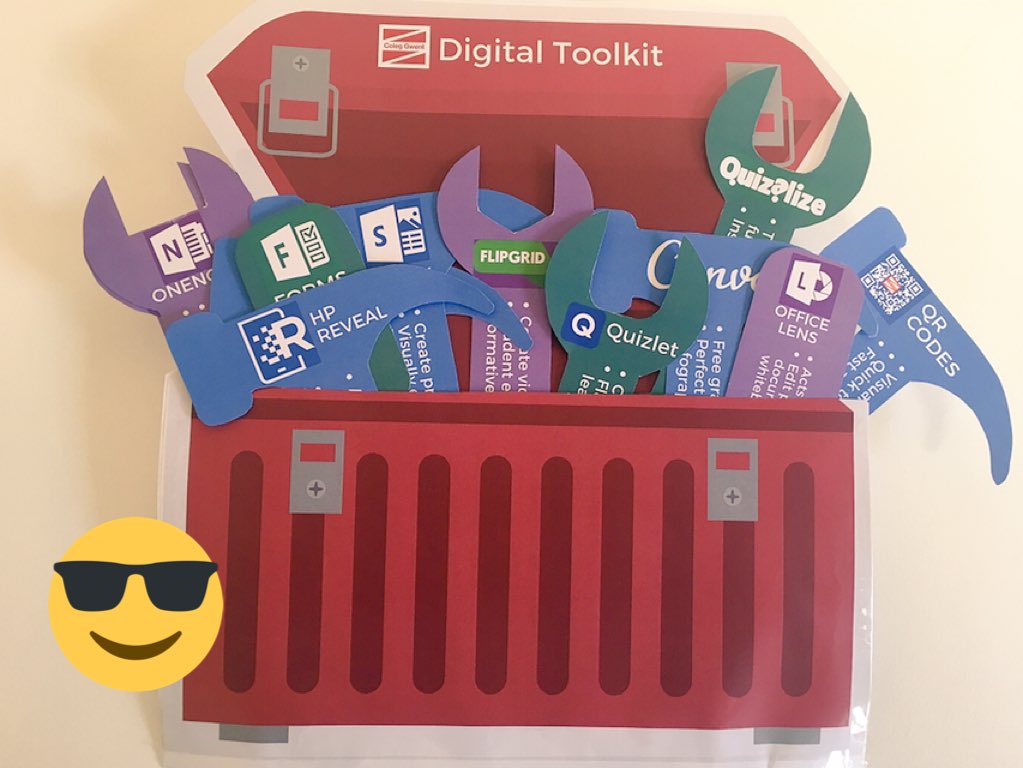 make_create_do's tweet image. The finished result! The #DigitalToolkit ready for action 💥💥💥 #edtech #future360
