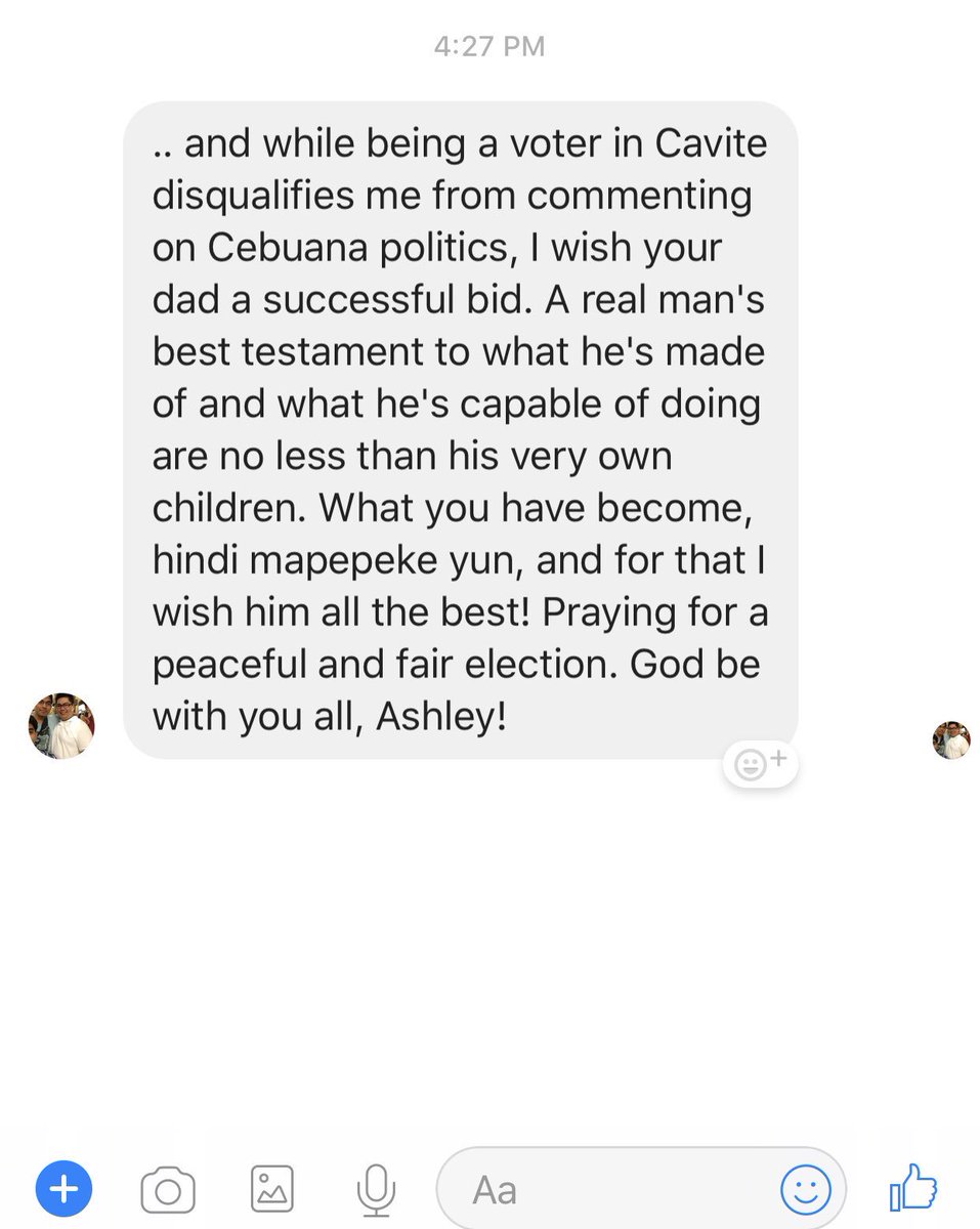 ashleysandrine's tweet photo. If you guys didn’t know, my dad @ImRichardYap08 is running &amp; I just got the sweetest message from my old college English professor! To more thoughtful and caring teachers like you, sir! https://t.co/iJLcM8k11j
