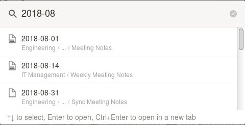 Hey <a href="/NotionHQ/">Notion</a> it would be really great if you could take a bit more screen space for the search dialog and display more of the page tree for each result!