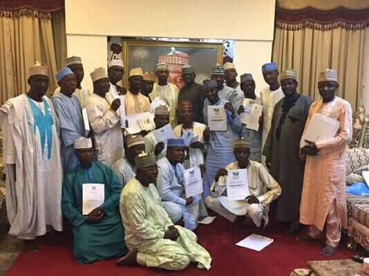SenatorGusau's tweet photo. All the zamfara state PDP flag-bearers were produced through peaceful consensus. It’s surely a sign of a victory. ALHAMDULILLAH. @OfficialPDPNig https://t.co/EFnujLc38Q