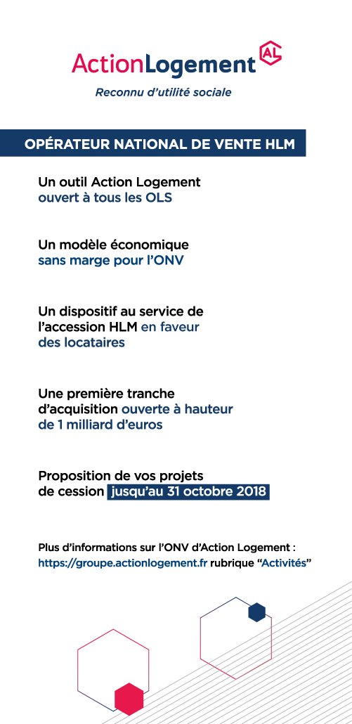 ActionLogement's tweet photo. 🗓️[Opérateur National de Vente #HLM @ActionLogement] : 1er Appel à Manifestation d’Intérêt. Dépôt des dossiers de candidature jusqu'au 31 octobre en téléchargeant le cahier des charges sur notre plateforme sécurisée 👉📥https://t.co/X17zVDlder #logementsocial https://t.co/d8AJglH6RU