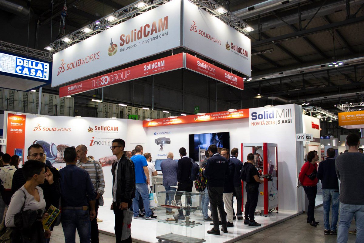SolidCAMItalia's tweet photo. Thanks to @solidcam! 
Qualche foto da BIMU 2018 in cui abbiamo presentato #iMachining e la #SolidMILL a 5 assi. 
#THE3DGROUP https://t.co/VW4hDKVupC