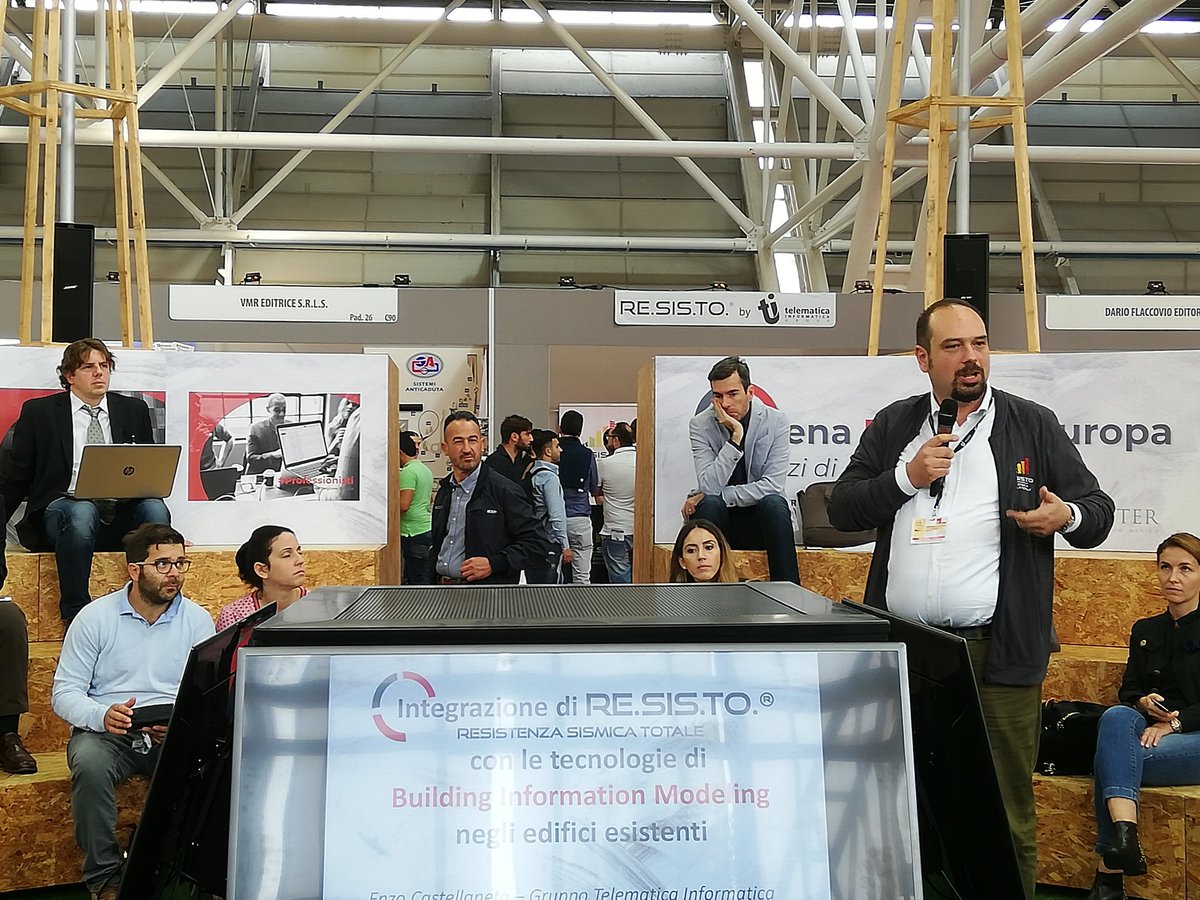 SerenaMaioli's tweet photo. Unire edilizia e informatica: con #resisto Telematica Informatica verifica la vulnerabilità #sismica degli edifici riducendo dell'80% tempi e costi di intervento #ArenaRegioneEuropa #SAIE2018 #ClusterBUILD #BIM @Aster_ER https://t.co/6Kp5lZiHtK