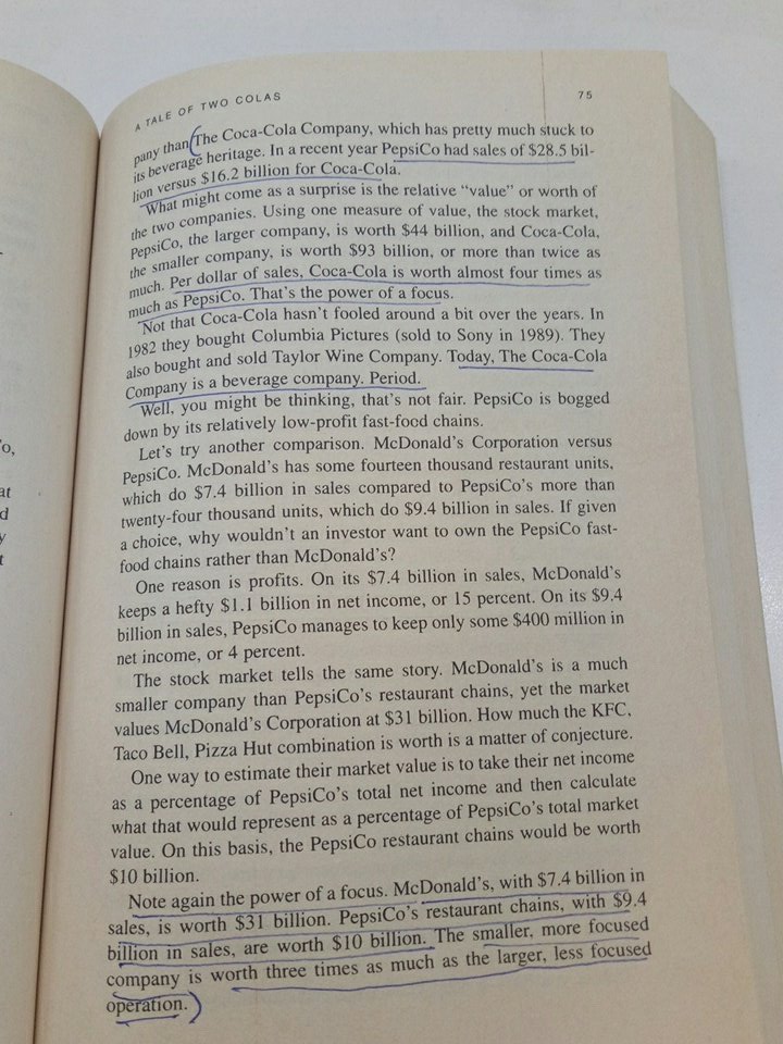 anj_101's tweet photo. The power of Focus

Although dated, the idea holds. 

Beverage cos 'Coca Cola' vs Beverage + Restaurants + snacks Cos 'PepsiCo'

'PepsiCo' vs pure play fast food 'McDonald's' https://t.co/N2mRnFyMKU
