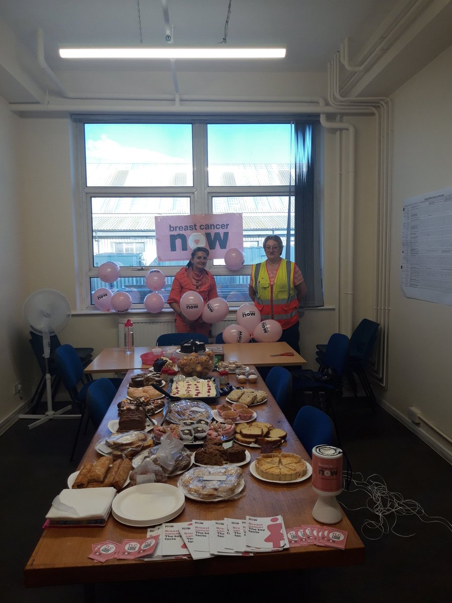 PolypipeBS's tweet photo. Polypipe Terrains #WearItPink bake sale is about to commence in the Aylesford office. Our employees have done us proud with their baking skills. @breastcancernow @JohnPSChambers #PolypipeTerrain #BreastCancerNow https://t.co/VfSDd1ZXqp