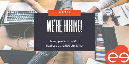 apizee's tweet photo. [#JOBS] Apizee recrute !  🚀Envie de rejoindre un #startup innovante, dans un cadre de travail inspirant ? Des postes sont à pourvoir chez Apizee #FrenchTech #TechforGood #Lannion #Rennes @Anticipa @FTBrestPlus Infos ici ➡️ https://t.co/sqGfkJmUeB https://t.co/8fLjUYwkCB