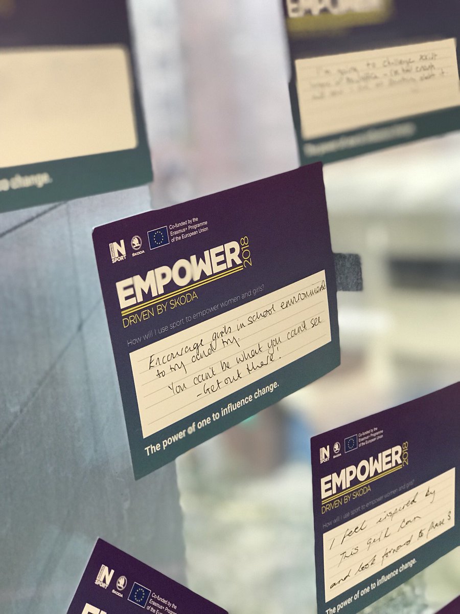 Womeninsport_uk's tweet photo. ‘Encourage girls in a school environment to try and try. You can’t be what you can’t see- get out there!’. One of our pledges from #EmpowerCon18 https://t.co/PJdy5j4AwO