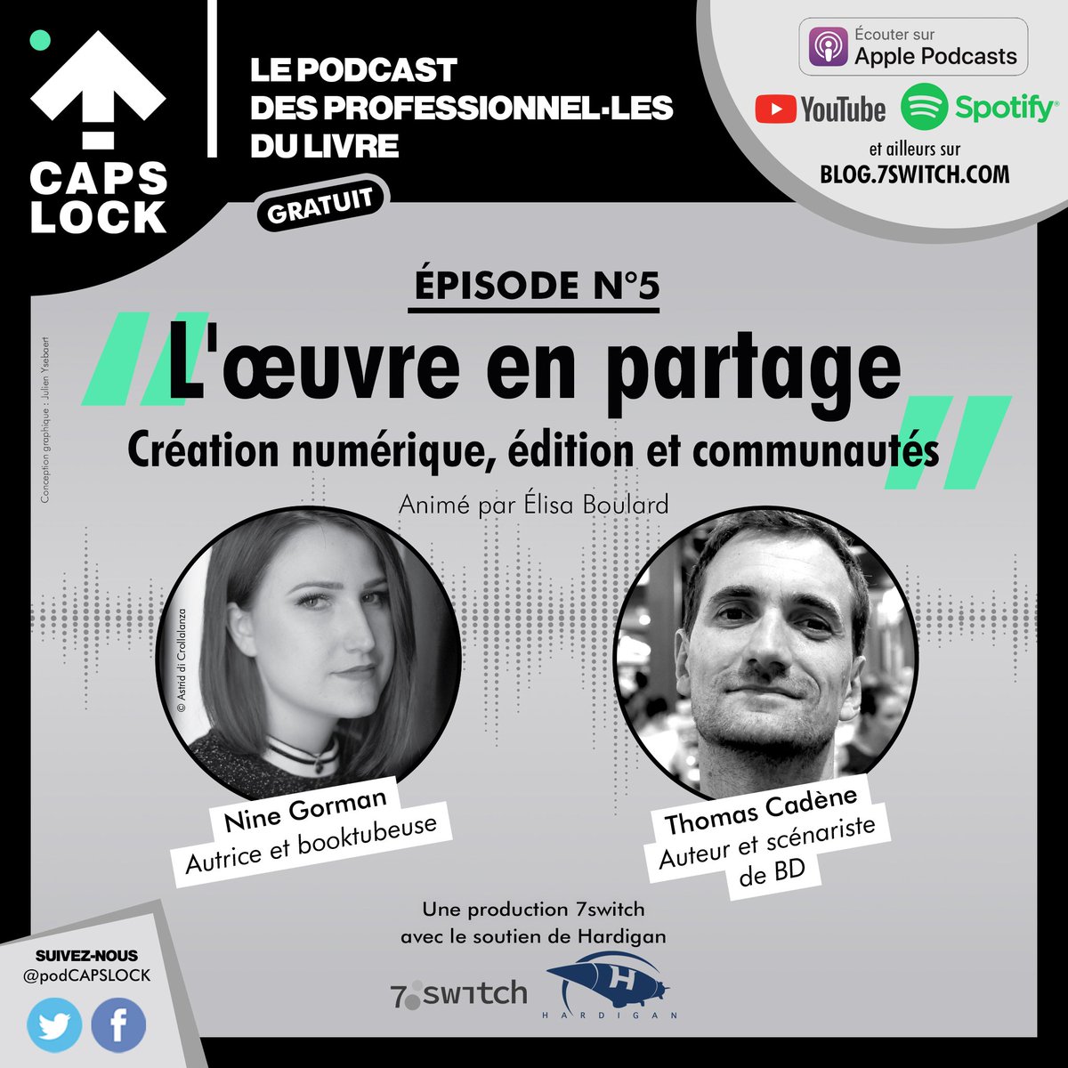 Notre nouvel épisode vous attend sur toutes les plateformes de #podcast, les auteur∙rices ont la parole ! blog.7switch.com/2018/10/17/cap…