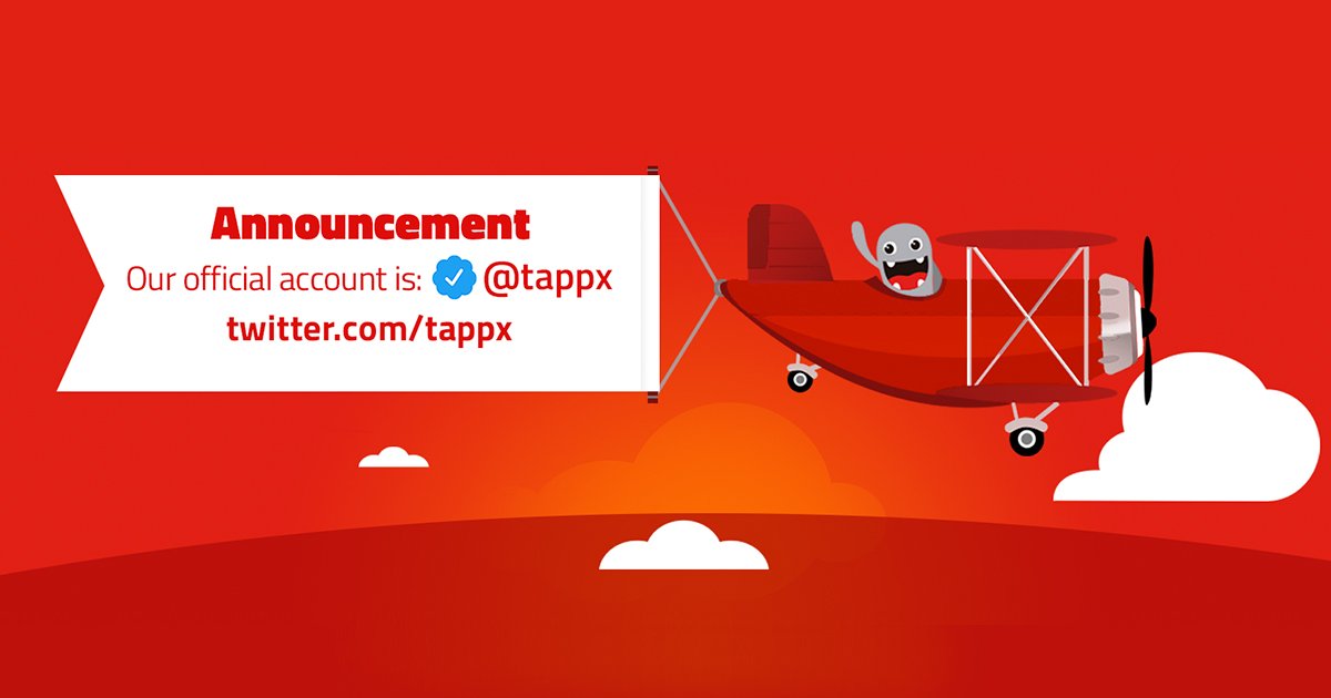 Find us at @tappx tweet media