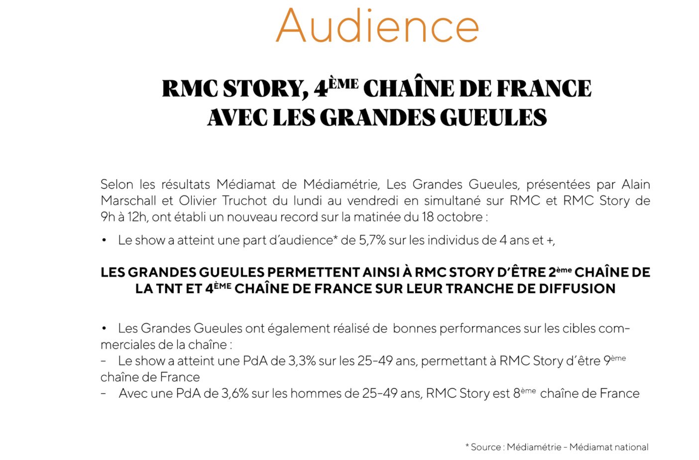 Francois Pascal Pa Twitter Les Grandes Gueules Rmc Boostent La Part D Audience De Rmc Story