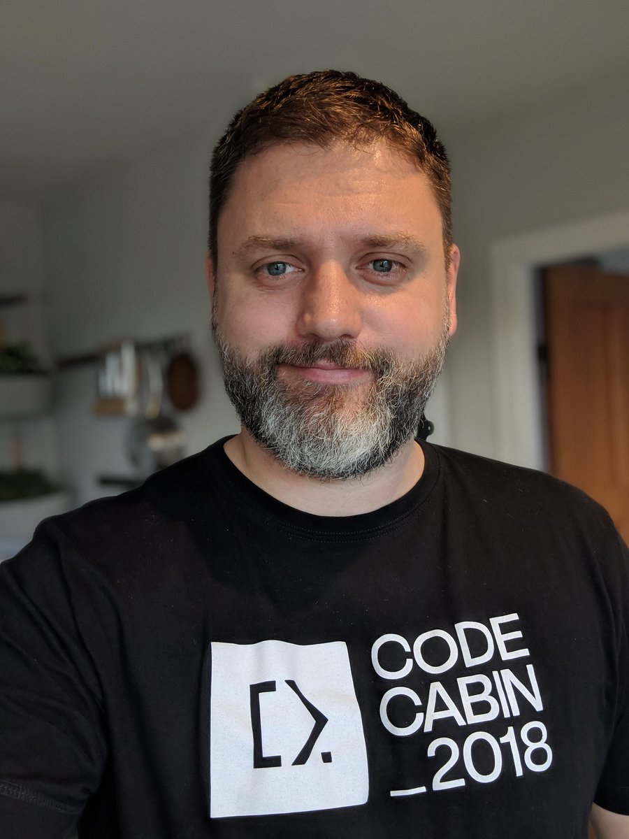 fraabye's tweet image. Sporting my #codecabin18 tee while brewing coffee for #umbracoffee. #umbracoTees #hashtagstuffing