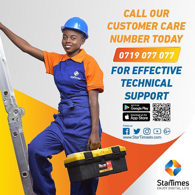 OgetoAlex's tweet photo. Usiwahi tense ukipata technical issues anytime, just call 0719077077 ama ureach out via Facebook/ Twitter/ Instagram (@StarTimesKenya) alafu issues zako zitakuwa sorted out faster #StarTimesCares #TechincalSupport https://t.co/uwHBhyTzCl
