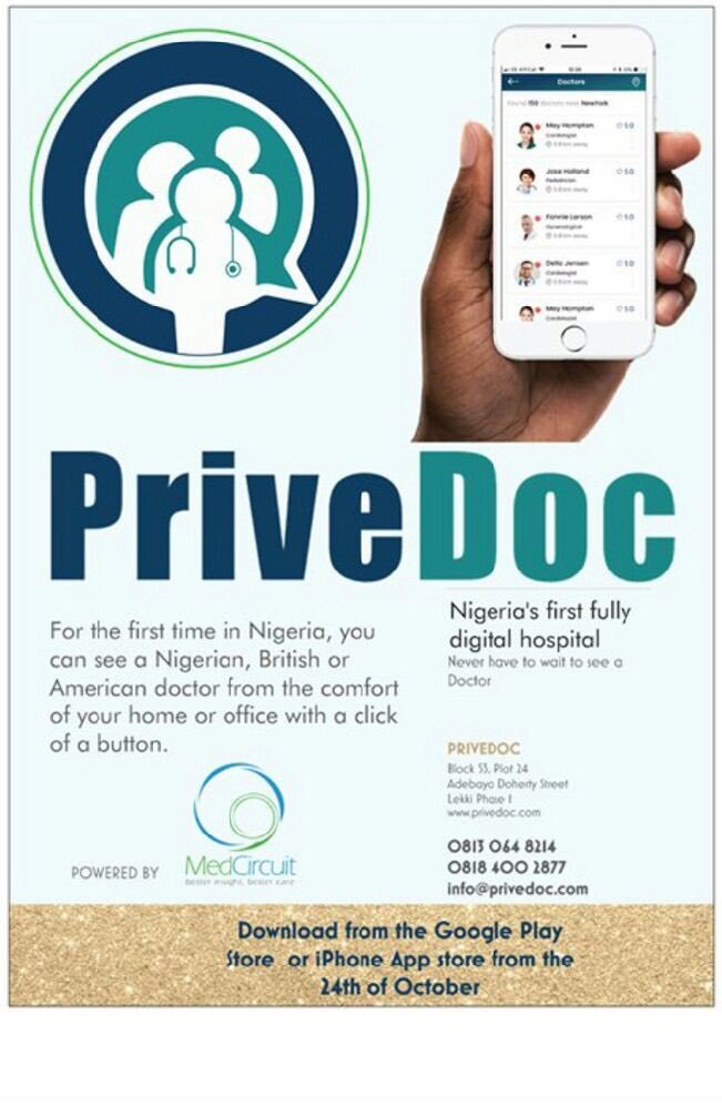 TheVicmoss's tweet image. Download Prive Doc, Nigeria's first digital hospital app and gain access to a doctor via video consultation from anywhere you are. 
No waiting in hospitals, no hassle. #PriveDoc @IPrivedoc