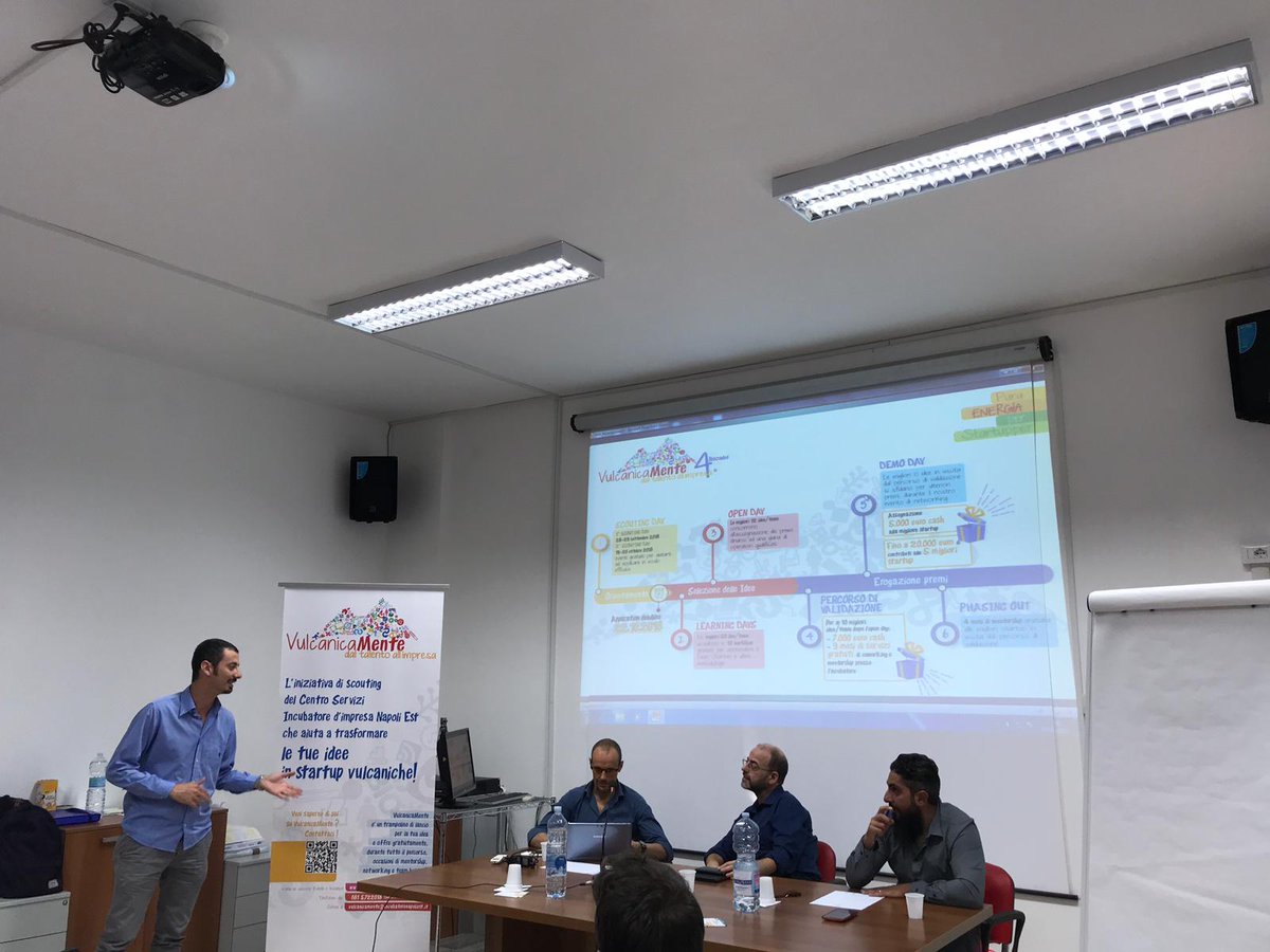 IncubatoreNaEst's tweet photo. Oggi e domani, il CSI @IncubatoreNaEst ospita il secondo e ultimo #ScoutingDay di #VulcanicaMente4R! Presenti anche gli amici di @EnLabs @LVentureGroup! #GoStartupGo! https://t.co/pHTt9MbmCf