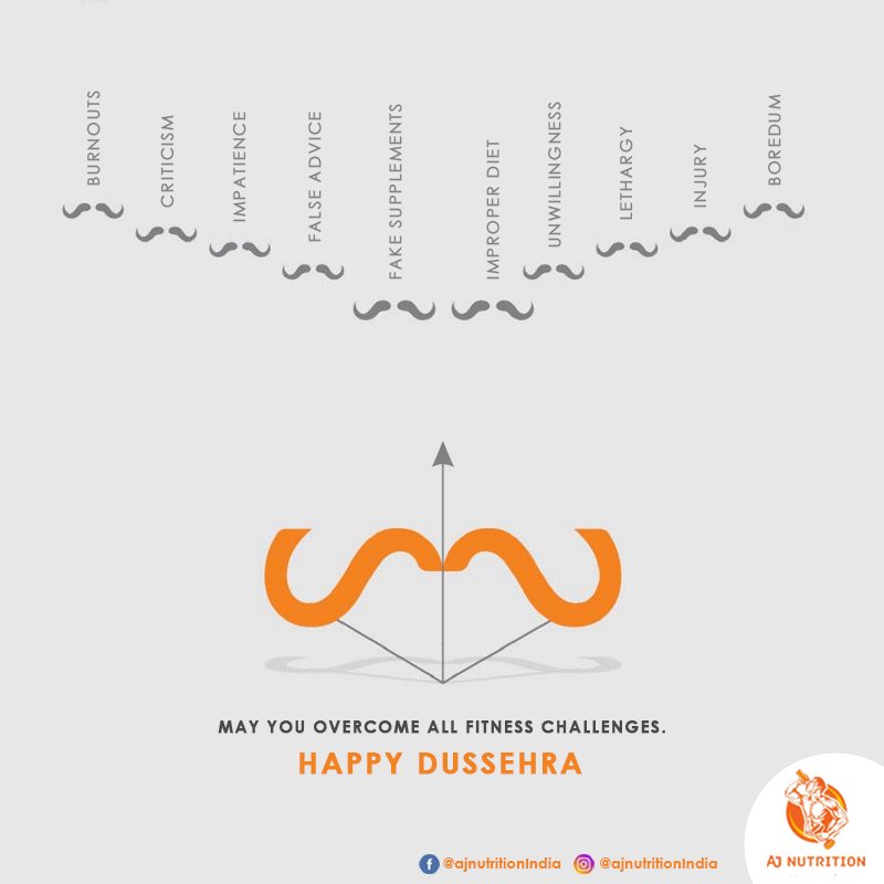 AJnutrition_In's tweet photo. We wish you be victorious and fit in all walks of life. #HappyDussehra #AJNutrition #VijayDashmi #दशहरा #विजयादशमी https://t.co/4iWpvRm5Bu