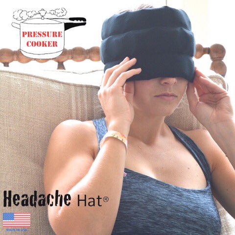 wil_llc's tweet photo. #pressurecooker Whether it’s sinus related or just feels like your entire head is going to burst. #HeadacheHat comforts. #ice #original OR #heat with #HeadacheHatHOT #Amazon #headachenames https://t.co/rttAnjfZB8