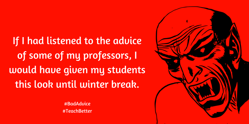 teachbetterteam's tweet photo. Did you ever hear the awful advice given to new teachers to not smile until Christmas break? What other #BadAdvice have you heard as an educator? #TeachBetter https://t.co/vut1FyGCk9