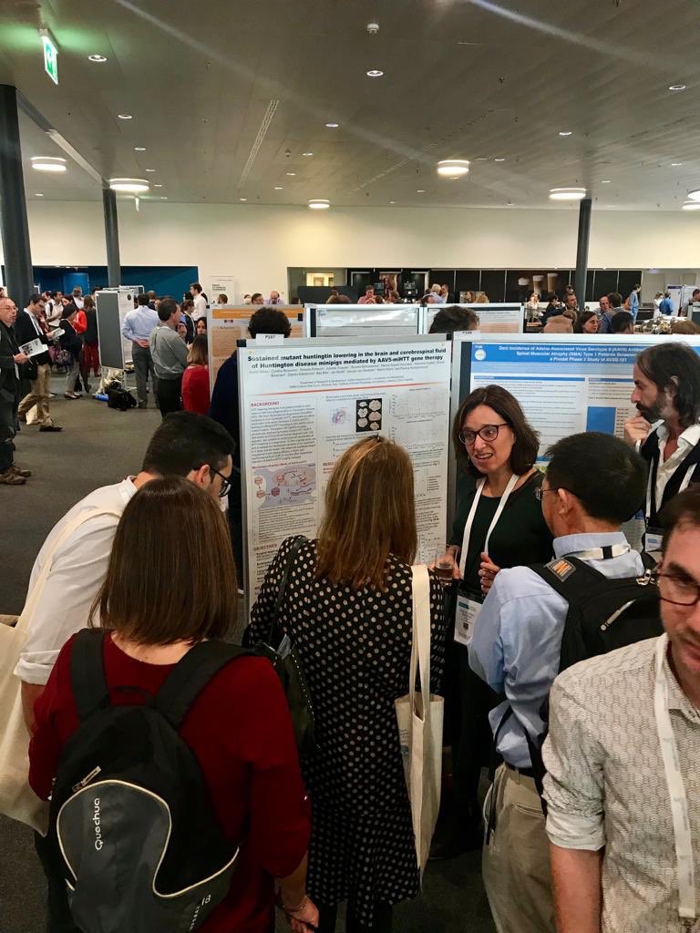 Our colleague, Astrid Valles-Sanchez, Sr. Scientist at #uniQure is presenting on sustained mutant huntingtin lowering in Huntington’s disease minipigs by AAV5-miHTT gene therapy. Don’t miss the poster presentation at the last day of #ESGCT18 $QURE