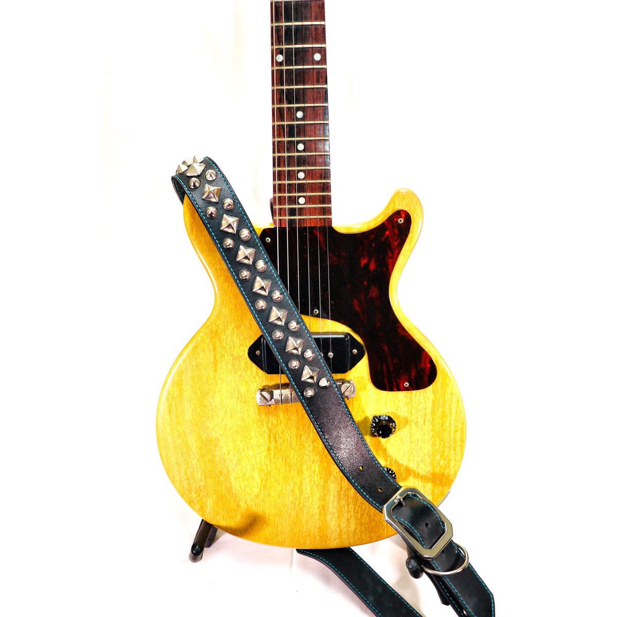 Brick ピラミッドスタッズとコニカルスタッズのギターストラップ Guitarstrap ギターストラップ Lespauljr Leathercraft レスポールジュニア Brick Punk Brick ピラミッドスタッズとコニカルスタッズのギターストラップ Guitarstrap ギターストラップ Lespauljr Leathercraft レスポールジュニア Brick Punk