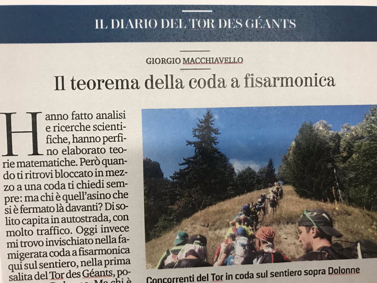 gio_macchia's tweet photo. Sulla pagina interregionale “Terre Alte” de @LaStampa di oggi la seconda puntata del mio Diario del Tor des Géants. 
#ultratrail #tor18 #oggiilcieloèblutrail @TDG_trail @marcokanobelj https://t.co/J8d6qd23f1