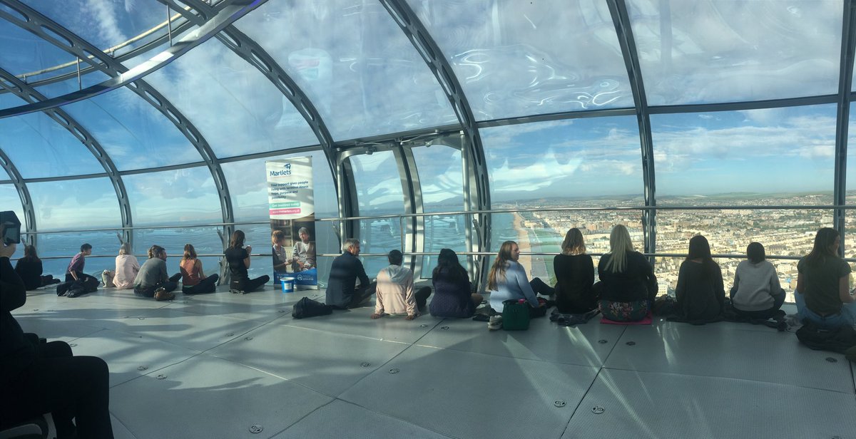 This beautiful morning, Chilling out #meditation class in the sky! ⁦@BA_i360⁩ . ⁦@snailspacebh⁩ ⁦<a href="/martletshospice/">Martlets Hospice</a>⁩ ⁦@Vervate ⁦⁩