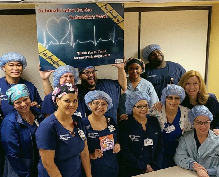AdventHealthCFL's tweet photo. This week was CS week and we cannot thank this team enough for keeping our patients safe! You rock- we couldn’t do this without you! #centralsterileprofessionals #csweek #feelingwhole https://t.co/4EoSsnR3P1