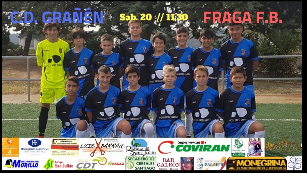 CDGranen's tweet photo. #FutbolBase
Este sábado en el #Municipal tenemos partida doble de nuestro futbol base
A las 11:30 juega nuestro #CDGInfantil contra el #FBFraga A las 16:00 empieza la Liga para nuestro #CDGAlevin contra el #ADAlmudevar
#VamosGrañen
#CDGInfantil
#CDGAlevin
#CDG
#FutbolBase https://t.co/hwrxqSAp9b
