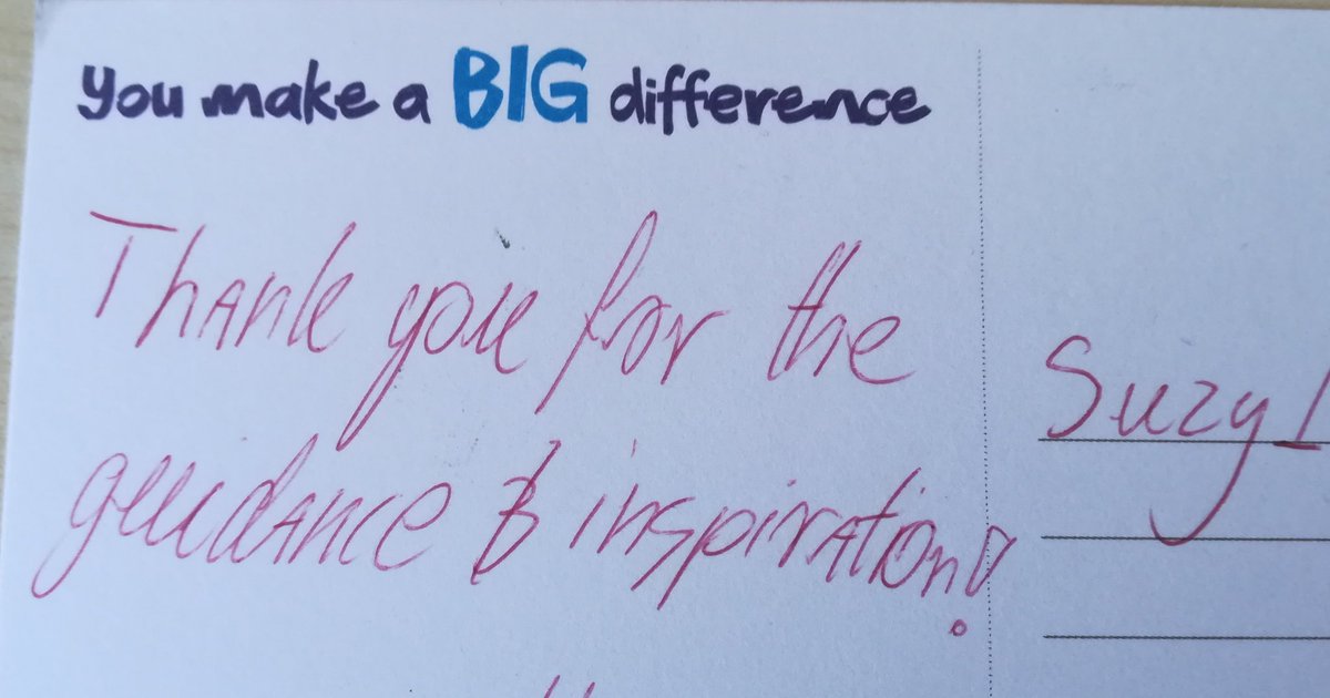 SuzeImeson's tweet photo. I've had a tough few months. But working to support my colleagues through challenges, I've made a personal commitment to demonstrate reaching out more when things are stressful and encourage this in others. Received this card from one of my team ❤️ #FeelGoodFriday @kellymcgonigal https://t.co/8om7pc8xRB