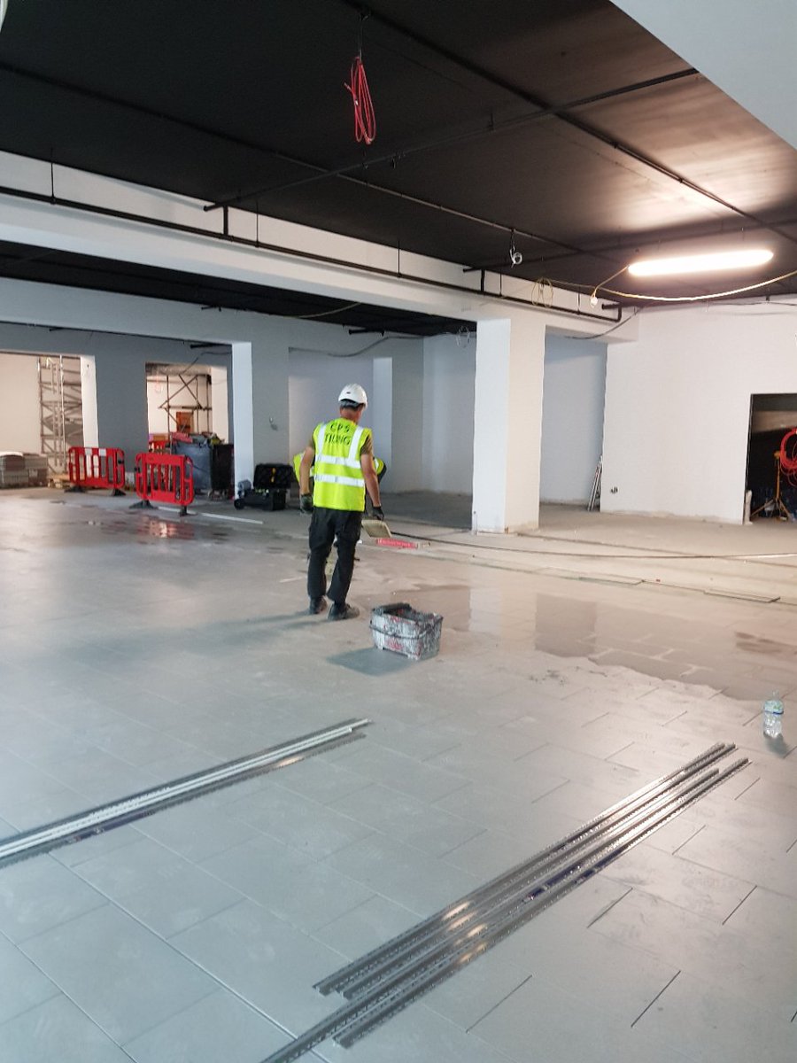 CPSTilingLtd's tweet photo. Work has commenced on the @Volkswagen Showroom and Workshop Battersea. This contract has over 2500m2 of tiling. @SolusCeramics @TrimlineGroup @MARTINcsltd https://t.co/Ws0TADSUAH